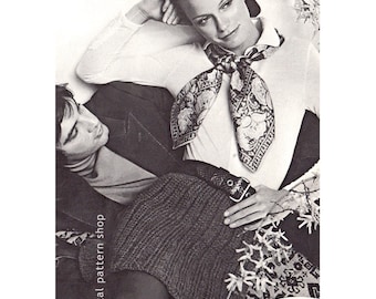 Mini Skirt Knitting Pattern, Vintage Rope Stitch Short Skirt Instant Download PDF - K37