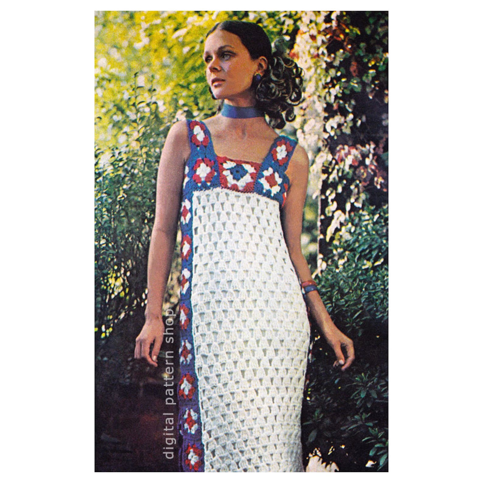 Crochet Dress Pattern Granny Square Dress Crochet Pattern Etsy
