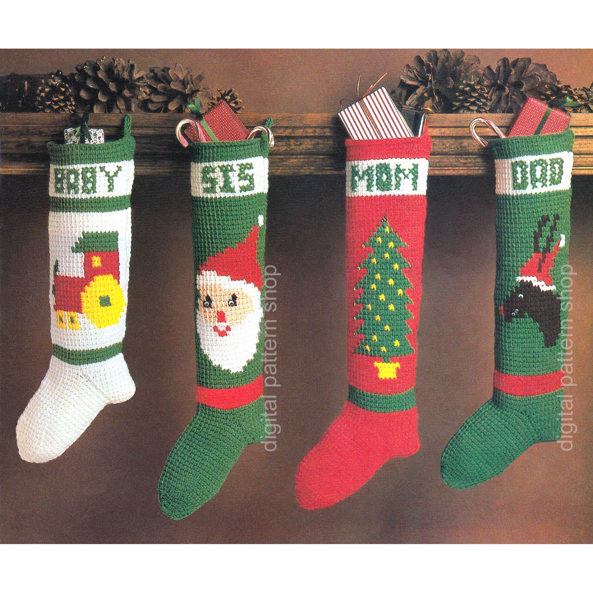 30 Christmas Stocking Crochet Patterns for Handmade Holiday Keepsakes 21 Vintage Personalized Family Stocking Pattern