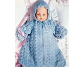Crochet Pattern Doll Bunting Bag Up to 18 Inch Doll Shell Stitch Bunting With Hood PDF Download C161