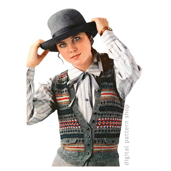 fair isle knit vest