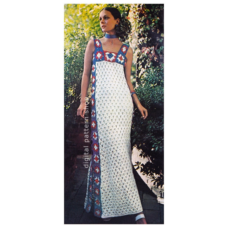 Crochet Dress Pattern Granny Square Dress Crochet Pattern - Etsy