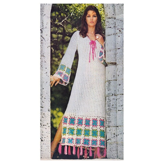 chinese dress ladies Granny Square Dress Pattern – Kakeskreations
