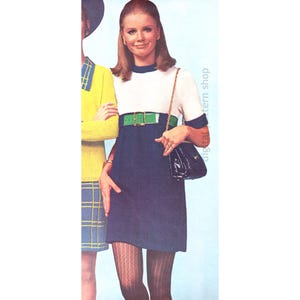 Dress Knitting Pattern, Knit Empire Dress, High Top Dress for Women Size 8 10 12PDF Instant Download K181