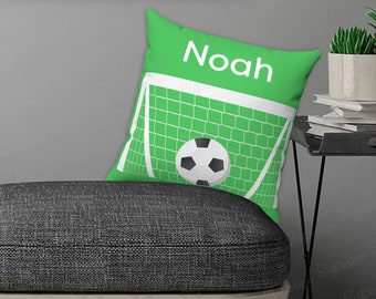 Personalized Soccer Pillow, Custom Name Pillow Cover, Sports Gift