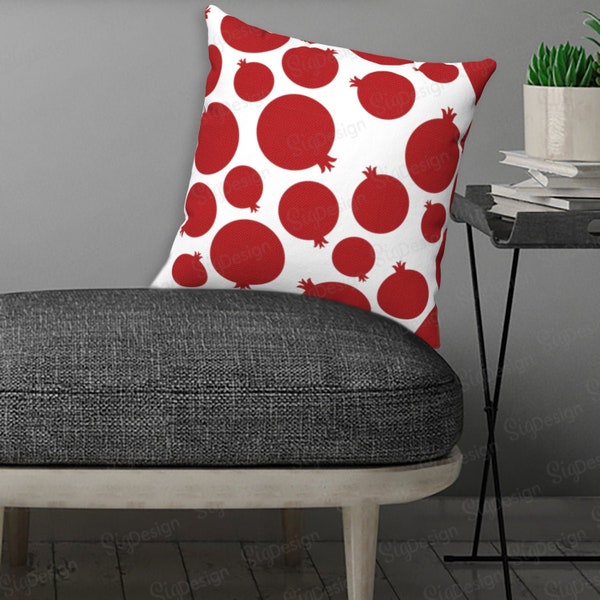 Red and White Pillow Etsy