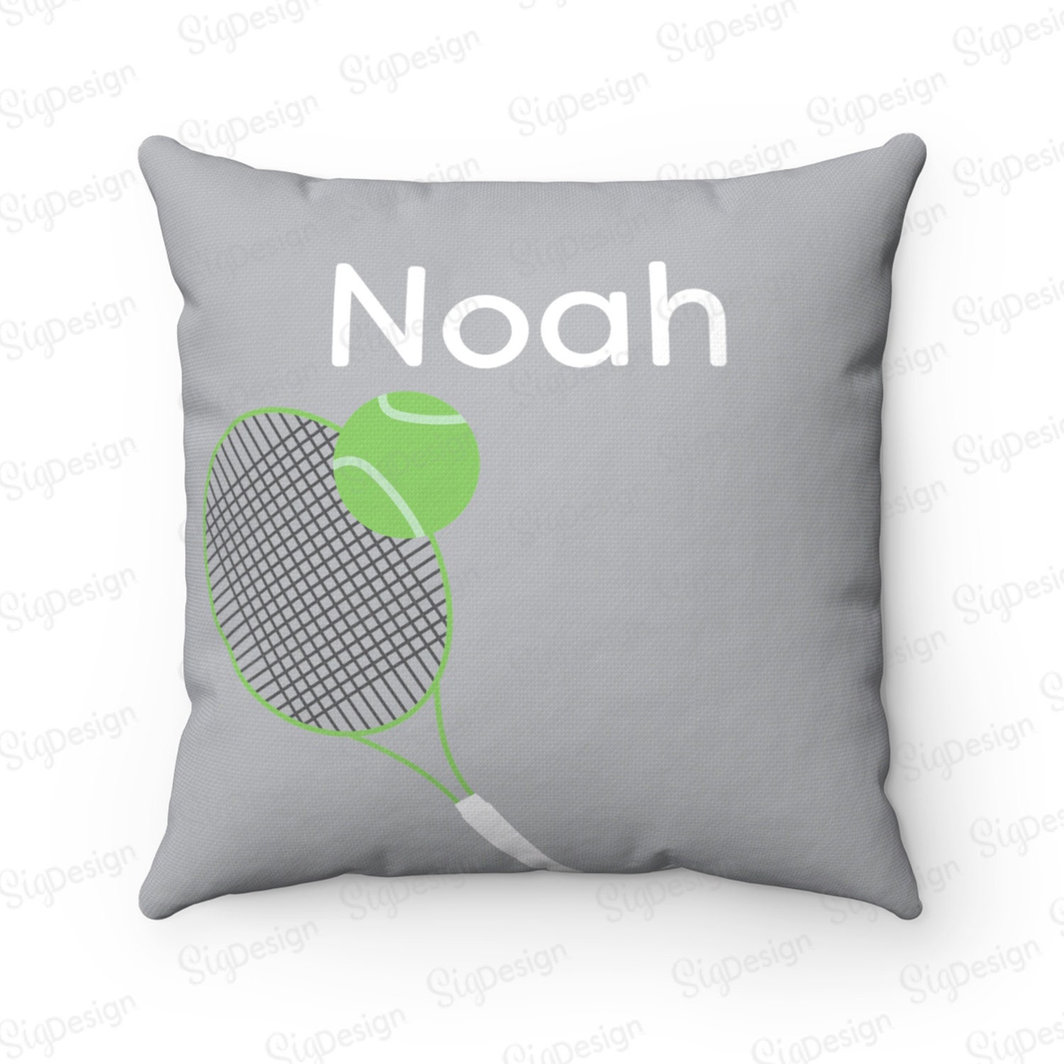 Personalized Tennis Pillow Custom Tennis Lover Gift With Name Etsy