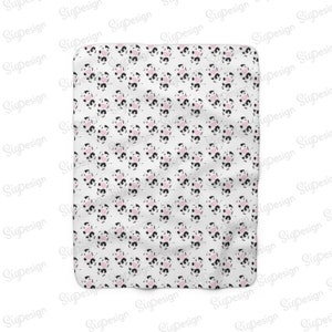 Cute Cow Blanket, White, Black, Green or Gray Sherpa Fleece Blanket, Throw Blanket or Baby Blanket With Cute Cow Print, Cow Lover Gift White