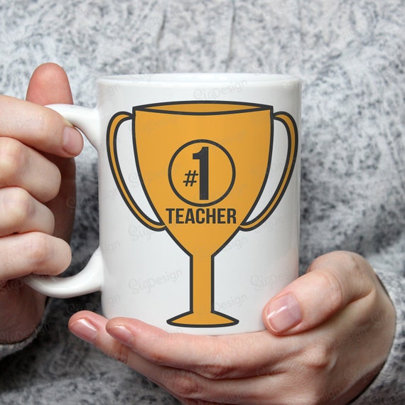 Number One Teacher Trophy Coffee Mug: Thank You Gift, 11oz/15oz Ceramic -  Etsy Israel