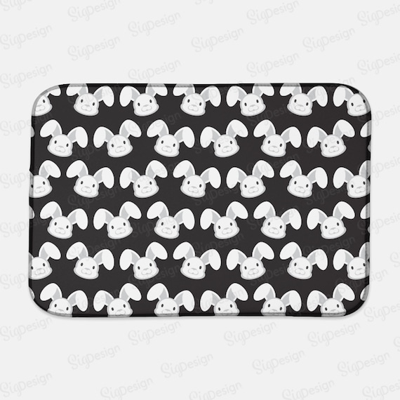 Cute Rabbits Dish Drying Mat, Cute Bunny Kitchen Counter Decor, Black,  Gray, Green, Yellow, Pink Water Absorbent Dish Mat 