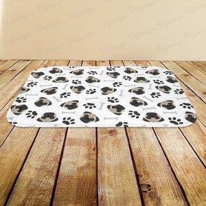 Dogs lover Bath Mat, Floor rug with Pug Pattern, 2 Sizes. Dogs Bathroom Decor / Kitchen Floor Rug
