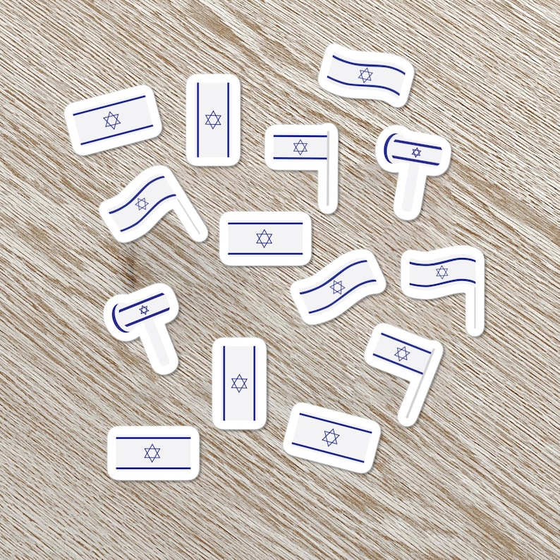 Israeli Flag Stickers | Vinyl Decals for Laptop, Journal - Set of 14 - Etsy