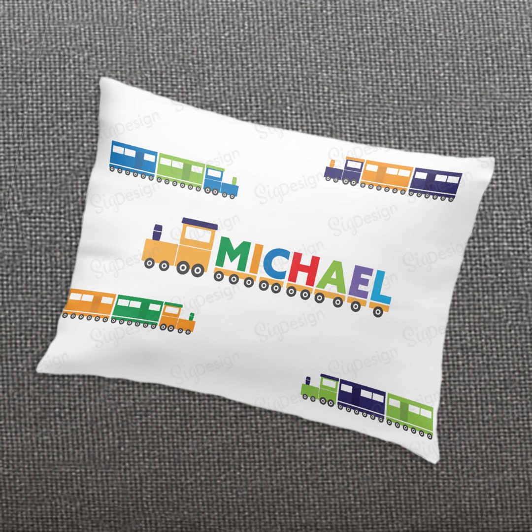 Personalized Train Pillowcase Kids Bed Pillow Case With Etsy