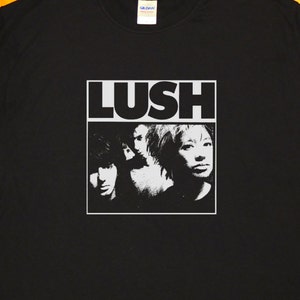 lush t-shirt, band, shoegaze dream pop, noise pop, spooky,  Slowdive, Ride, MBV - screen printed T-shirt