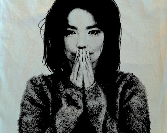 Bjork, Björk, Debut, Fossora, Alternative, Electronic music - Screen printed cotton tote bag