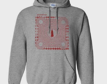 Slowdive, shoegaze, Everything Is Alive, dream pop, My bloody valentine, Ride, Lush, 90's  - screen printed hoodie
