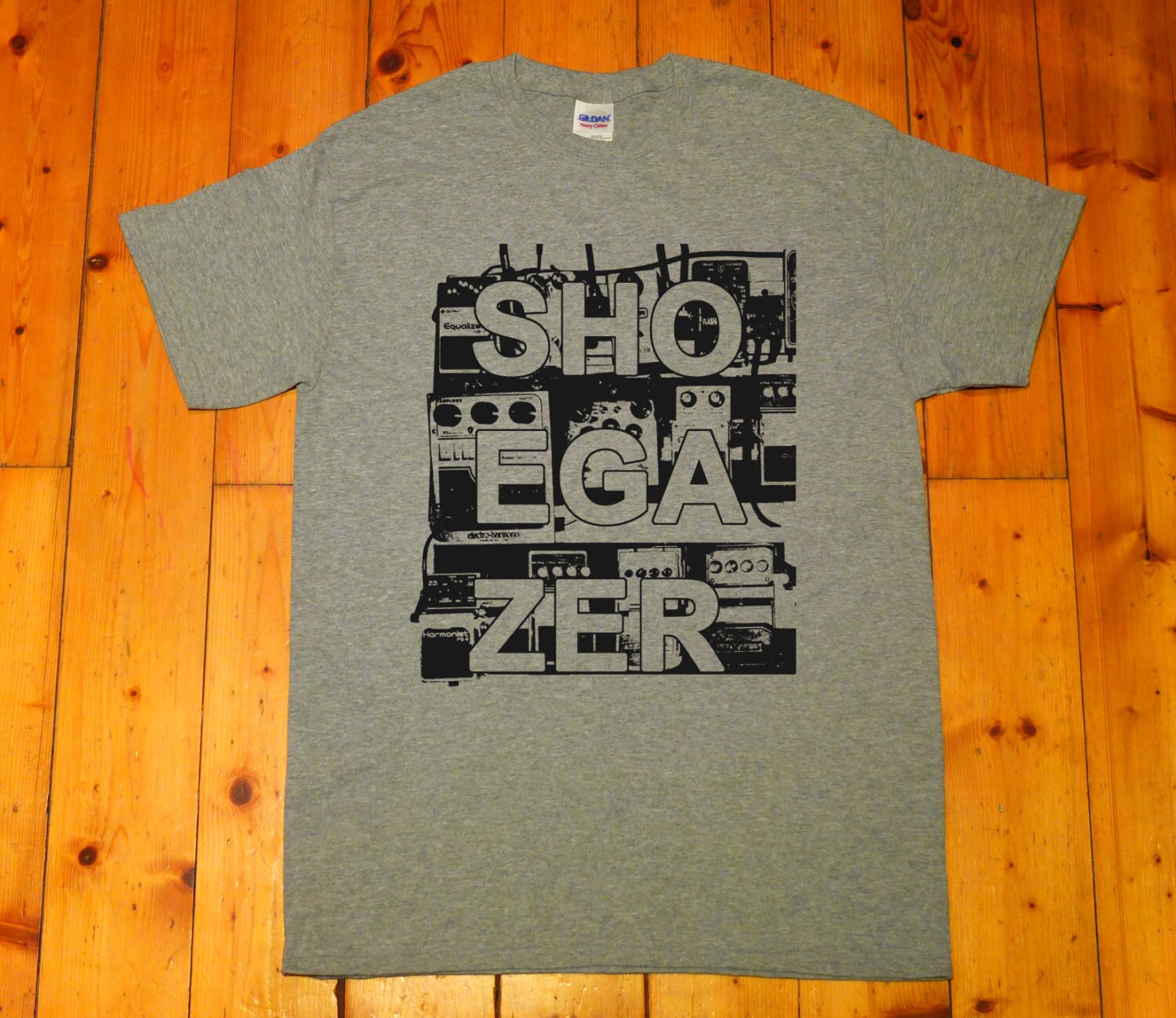 Image of Shoegazer , Guitar Pedalboard, Shoegaze - Screen Printed T-Shirt