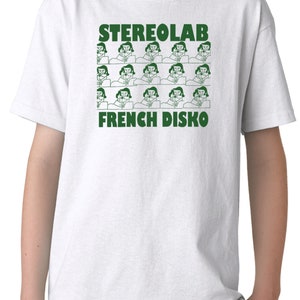 T-Shirt Uomo Stereolab French Disko - Maglietta Grafica Stampa Originale In Cotone, Nero