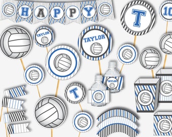 Volleyball Birthday Volleyball Party Volleyball Decor Etsy