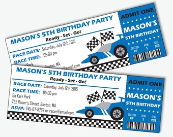 Race Car Birthday invitation - Race Car invitation - Race Car Party - Racing Birthday - Racing Party -Go Kart - Car Party (Instant Download)