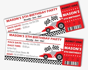 Race Car invitation - Race Car Birthday invitation - Racing Party - Race Car Party - Racing Birthday -Go Kart - Car Party (Instant Download)