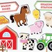 Farm Cutouts Printable Farm Birthday Decoration, Farm Party Signs and ...