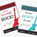 Guitar Valentine's Day Cards for Kids Printable Music - Etsy
