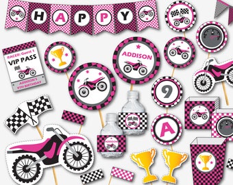 Motorcycle Birthday - Dirt Bike Party - Motocross Party - Dirtbike Birthday - Dirt Bike Decor - Motocross Party Printable (Instant Download)