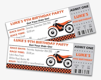 Dirt Bike Invitation - Motorcycle Birthday Invitation - Motocross Party - Motorcycle Birthday - KTM Birthday - Printable (Instant Download)