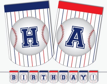 Baseball Banner, Baseball Banner Birthday, Baseball Banner Template, Baseball Banner Printable, Baseball Banner Design (Instant Download)