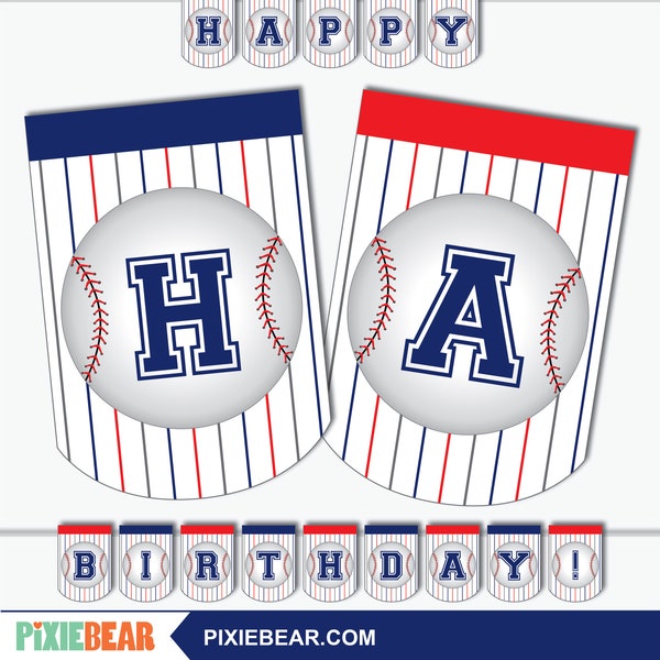 Baseball Banner, Baseball Banner Birthday, Baseball Banner Template, Baseball Banner Printable, Baseball Banner Design (Instant Download)