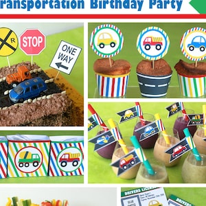 Transportation Birthday Transportation Party Transportation Decor Transportation Birthday Party 1st birthday Party Instant Download image 1