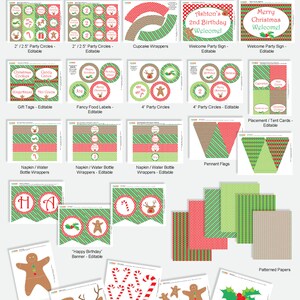 Christmas Birthday Party, Printable Christmas Party Decorations for ...
