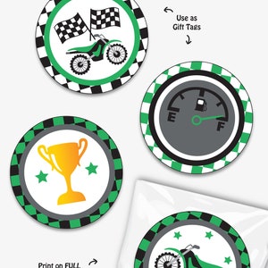 Motorcycle Cupcake Toppers Printable Motocross Party | Etsy Canada