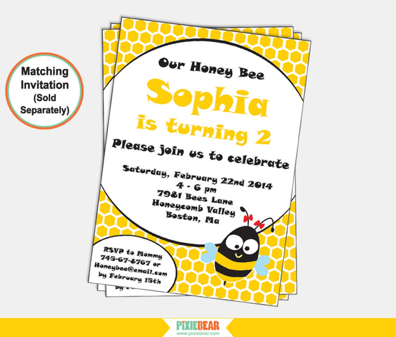 Bumble Bee Birthday Printables Bumble Bee Party Honey Bee - Etsy