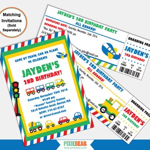 Transportation Signs Printable Transportation Birthday Cutouts, Cake ...
