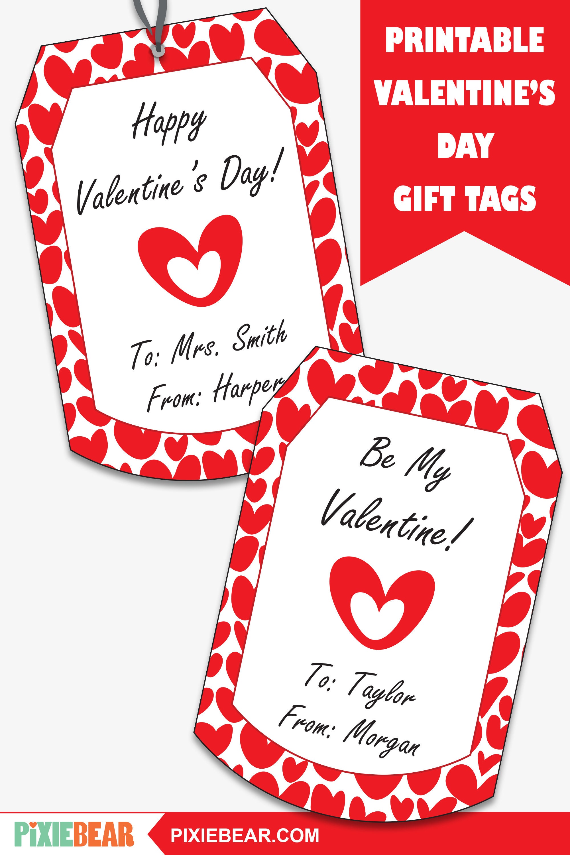Valentines Day Gift Tags Printable Graphic by Happy Printables