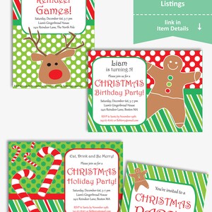 Christmas Birthday Party, Printable Christmas Party Decorations for ...