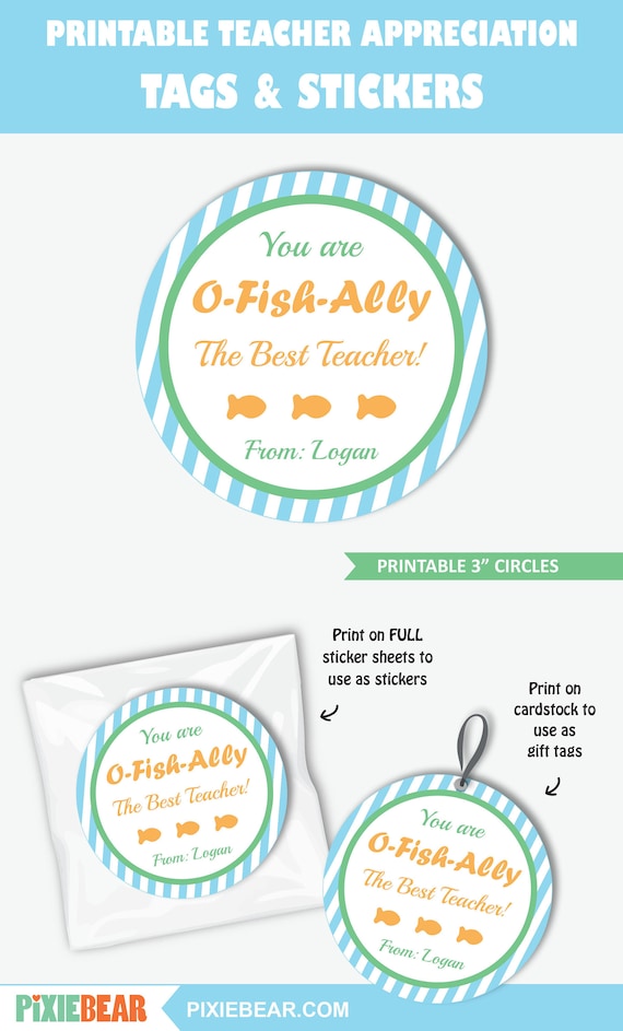 fish teacher appreciation stickers printable fish thank