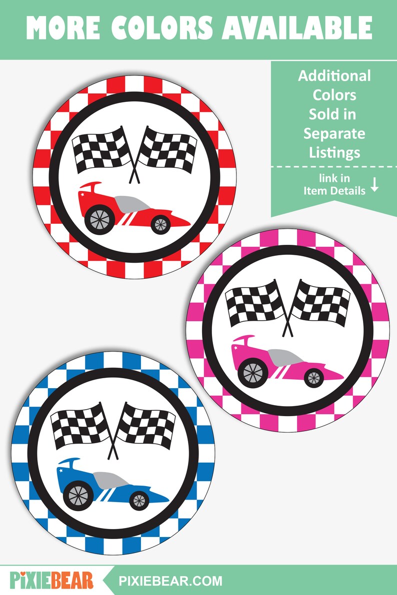 Race Car Birthday Decorations Printable Race Car Party | Etsy