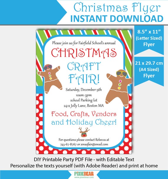 Summer Christmas Flyer For Kids - Christmas Flyer Template Summer Christmas Flyer For Kids - Christmas Flyer Template