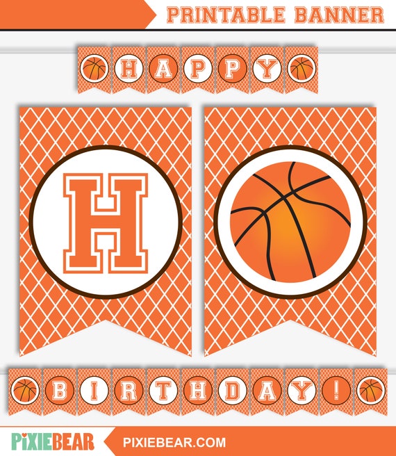 Basketball Birthday Banner Free Printable PRINTABLE TEMPLATES