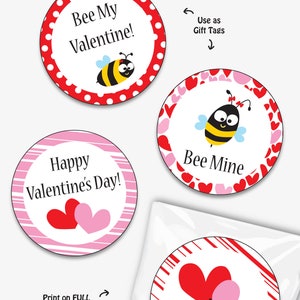 Valentines Day Cupcake Toppers Valentine's Day Party Valentines Day Birthday Personalized Valentine Printables Instant Download image 4