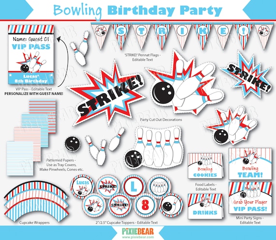 Bowling Birthday - Bowling Party - Bowling Birthday Party - Bowling ...