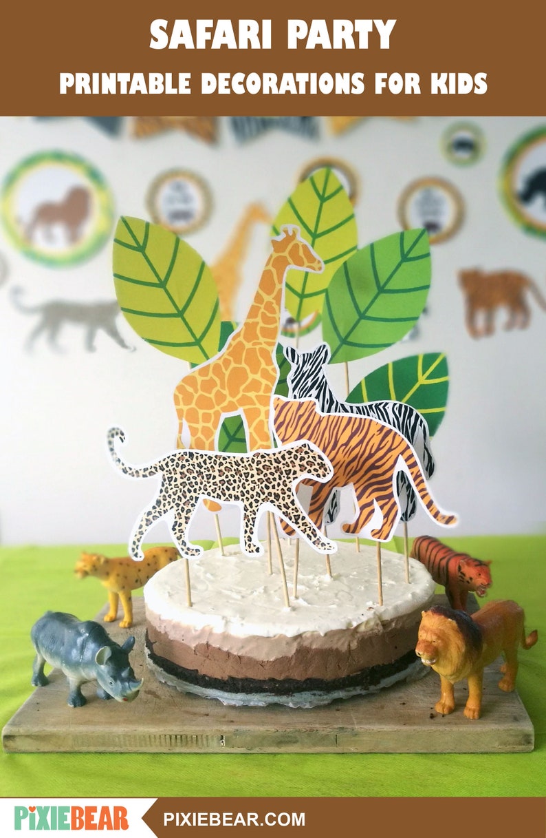 Safari Signs Printable Safari Birthday Cutouts Safari Party - Etsy