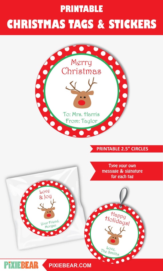 Personalized Christmas Gift Tags, Christmas Gift Labels