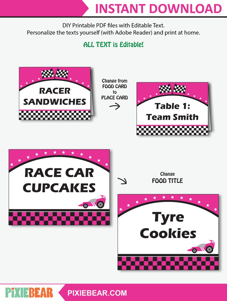 Free Printable Race Car Party Food Label free-printable-race-car-party-food-label
