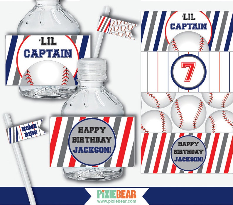 baseball-water-bottle-labels-baseball-birthday-baseball-etsy