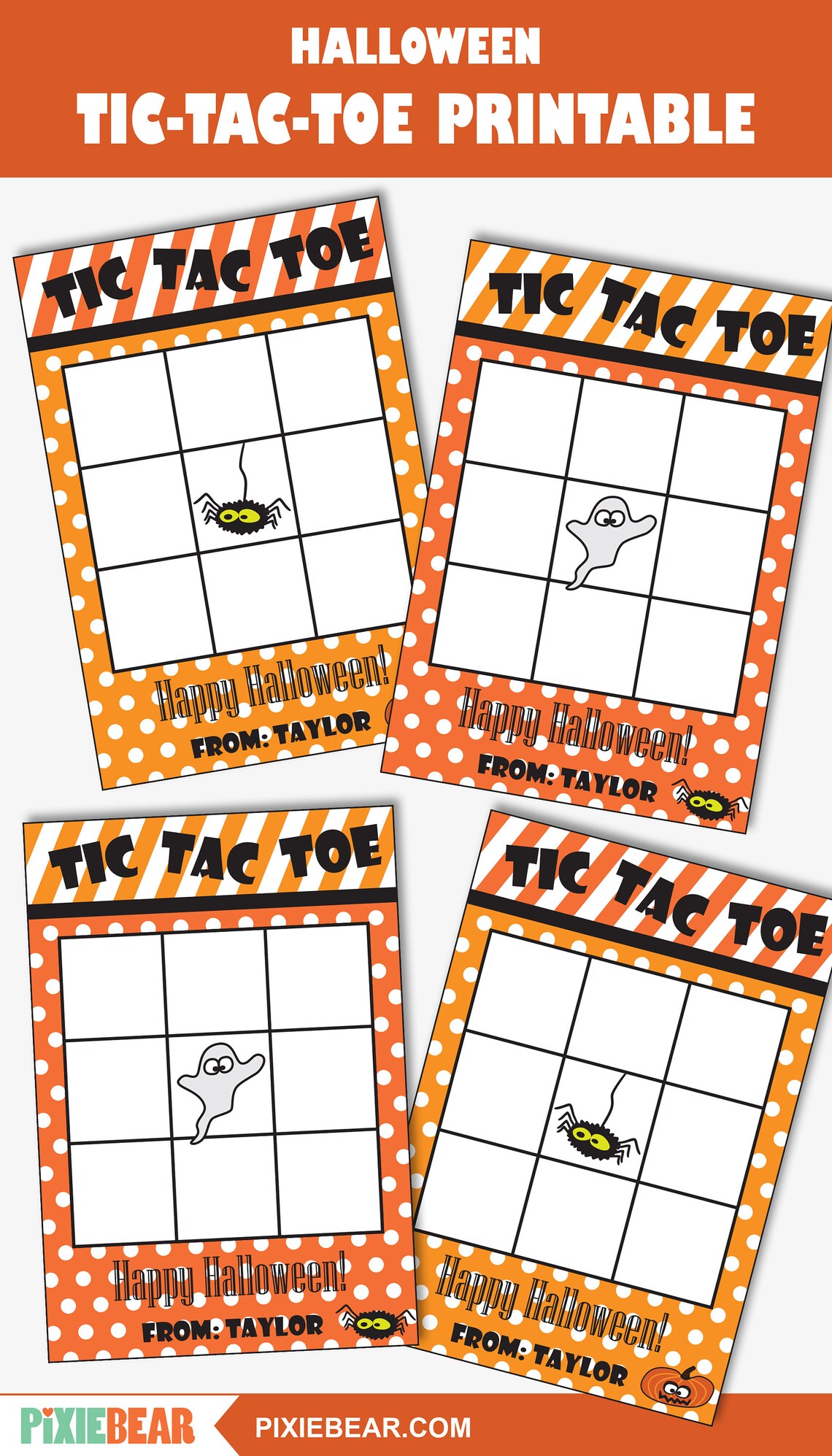 Halloween Tic Tac Toe Halloween Tic Tac Toe Printable | Etsy