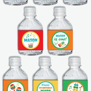 Music Water Bottle Labels Printable Music Birthday Decorations, Music ...